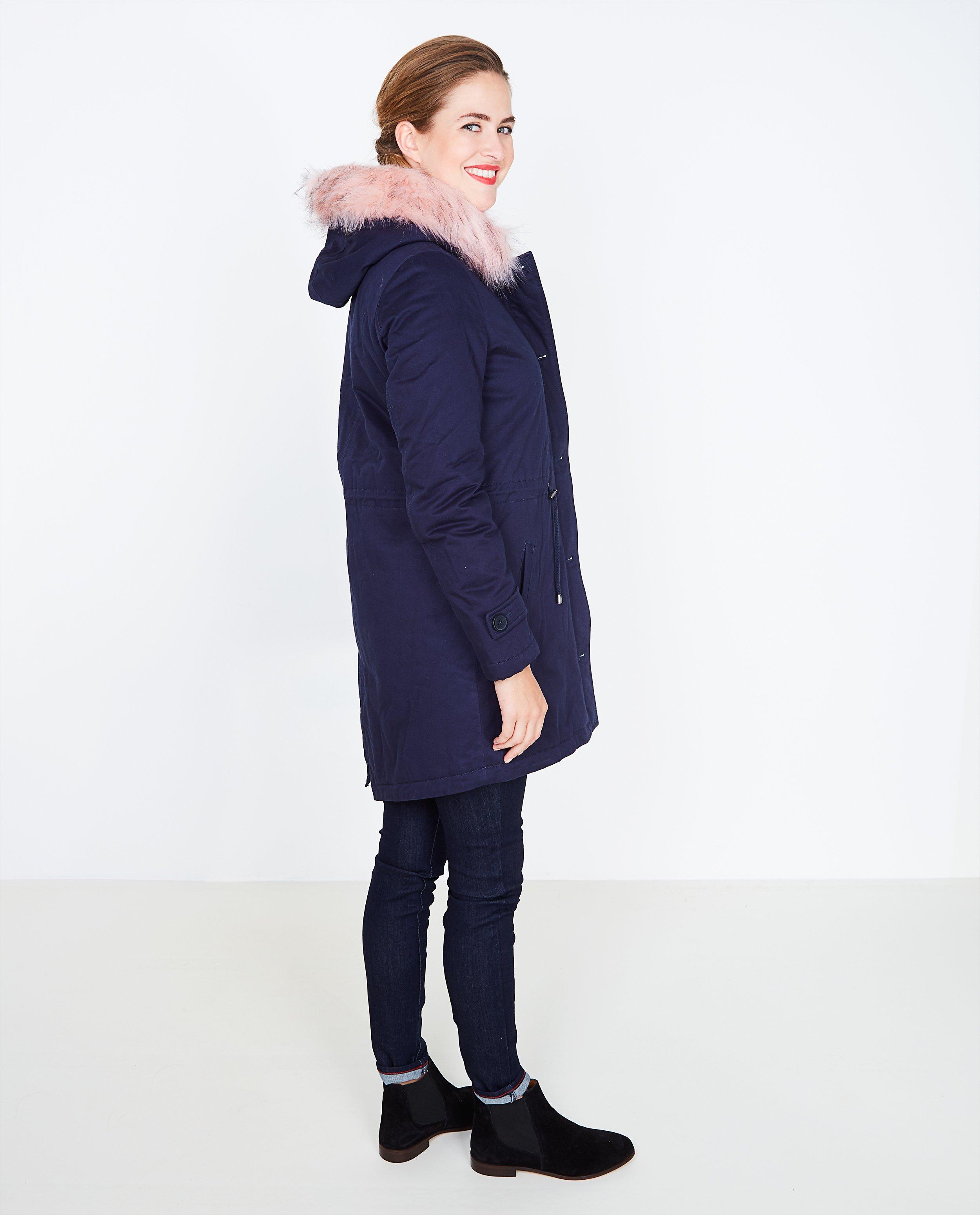 Parkas - Kaki parka met imitatiebont