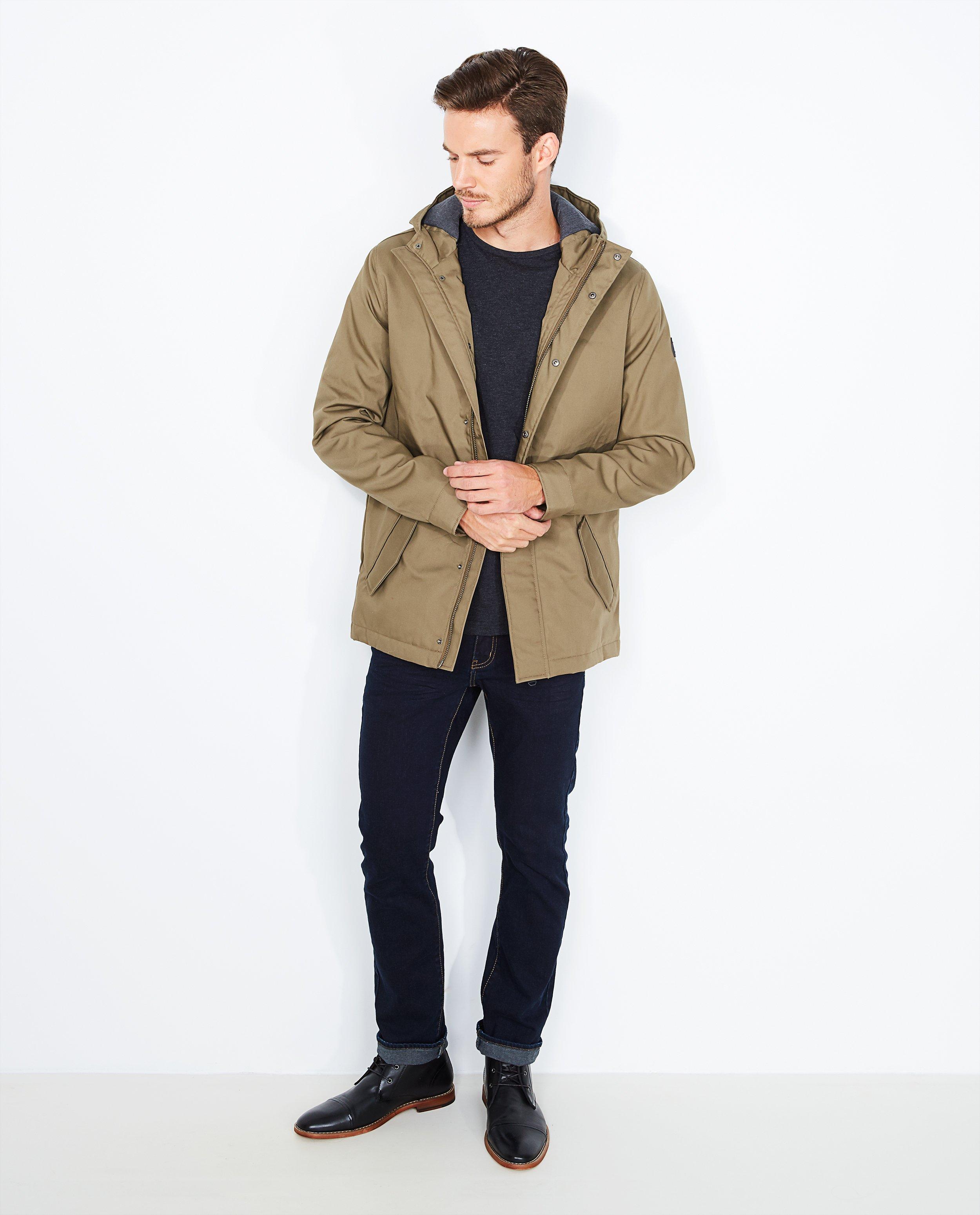 Kaki gewatteerde parka  - null - Quarterback