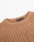 Pulls - Lichtbruine trui van een wolmix