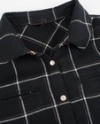 Hemden - Zwart geruit hemd met metaaldraad