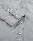 Hemden - Grijs jeanshemd met sierstenen