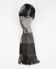 Écharpe à fil métallisé - carreaux noirs-blancs-gris - Groggy