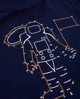 T-shirts - Marineblauw rolkraagtruitje met print