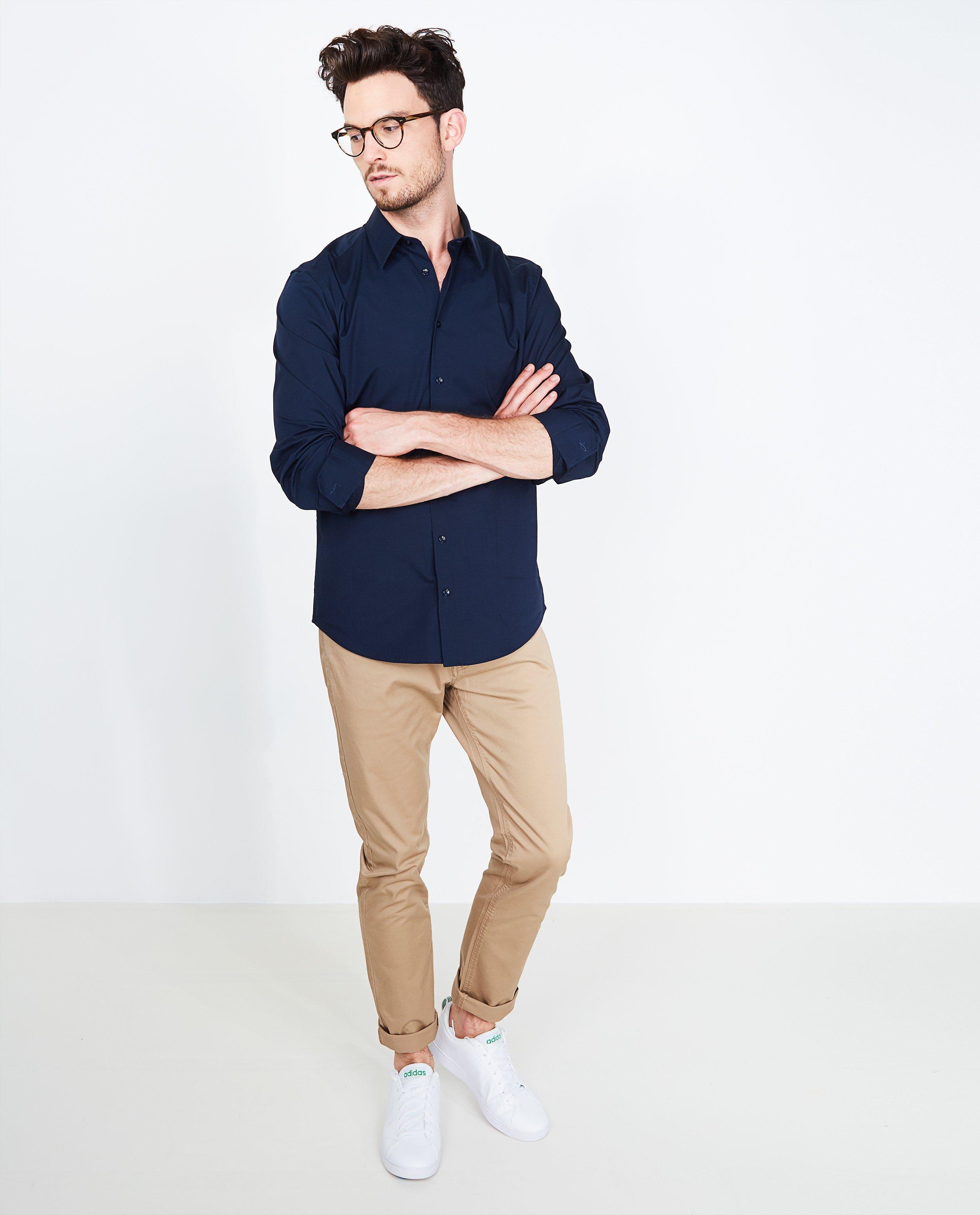 Chemises - Chemise bleu marine unie