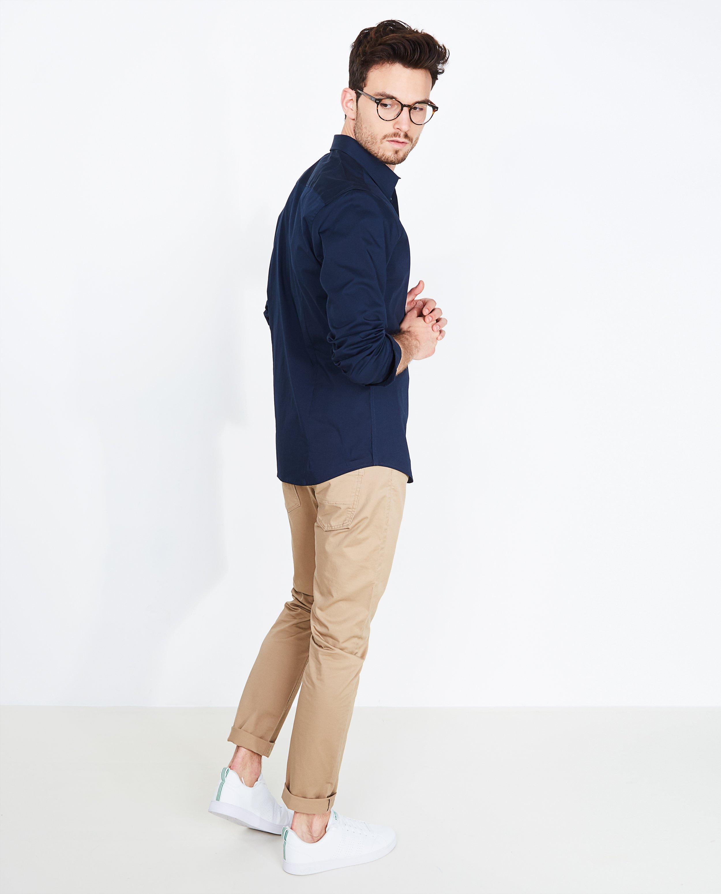 Chemises - Chemise bleu marine unie