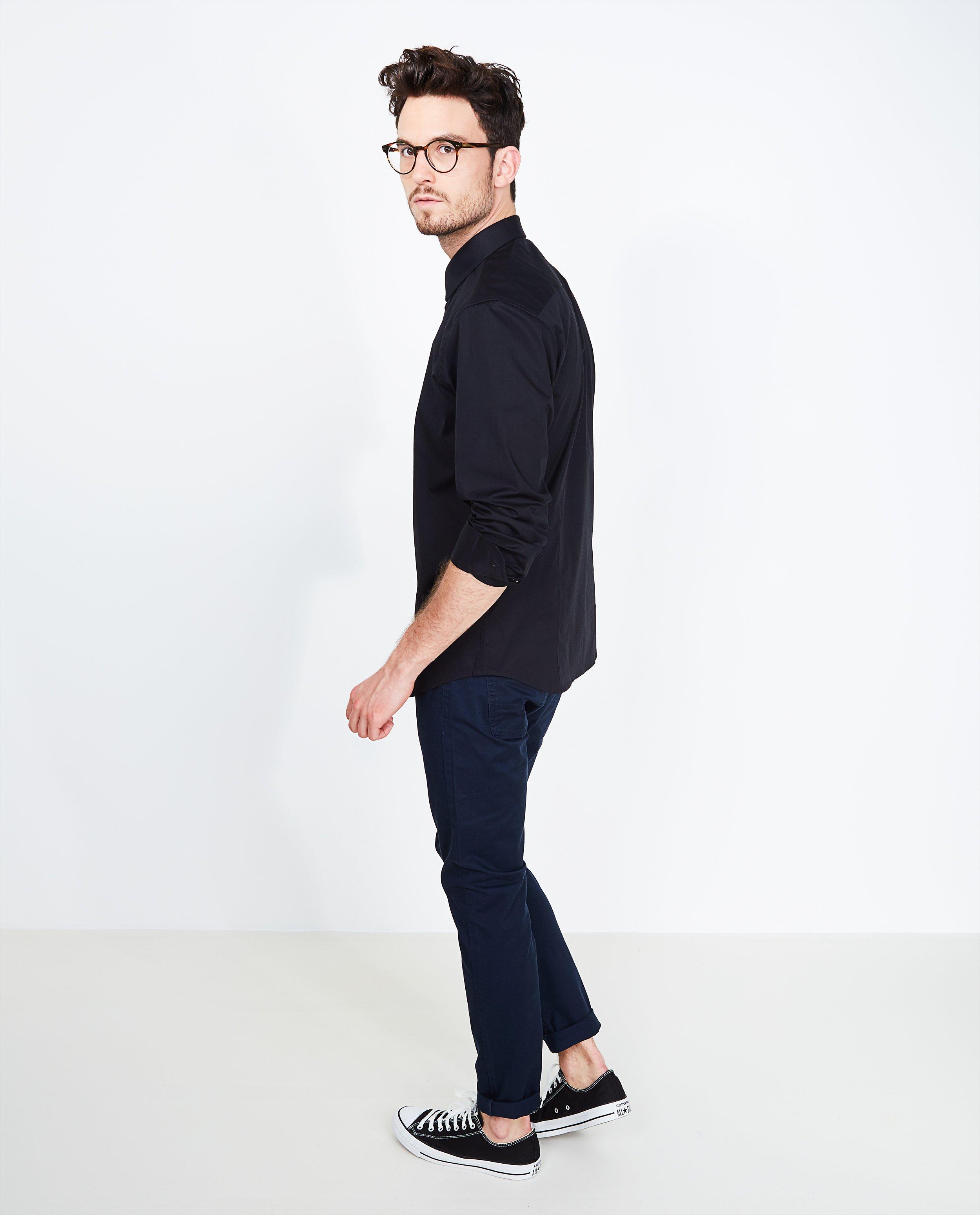 Zwart effen hemd - Product Detail - zwart - afbeelding nummer 3