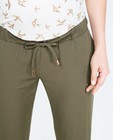 Pantalons - Kaki soepele broek met glitterprint