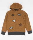 Roestbruine hoodie met patches - null - JBC