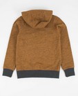 Sweaters - Roestbruine hoodie met patches