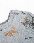 T-shirts - Grijze longsleeve met dierenprint
