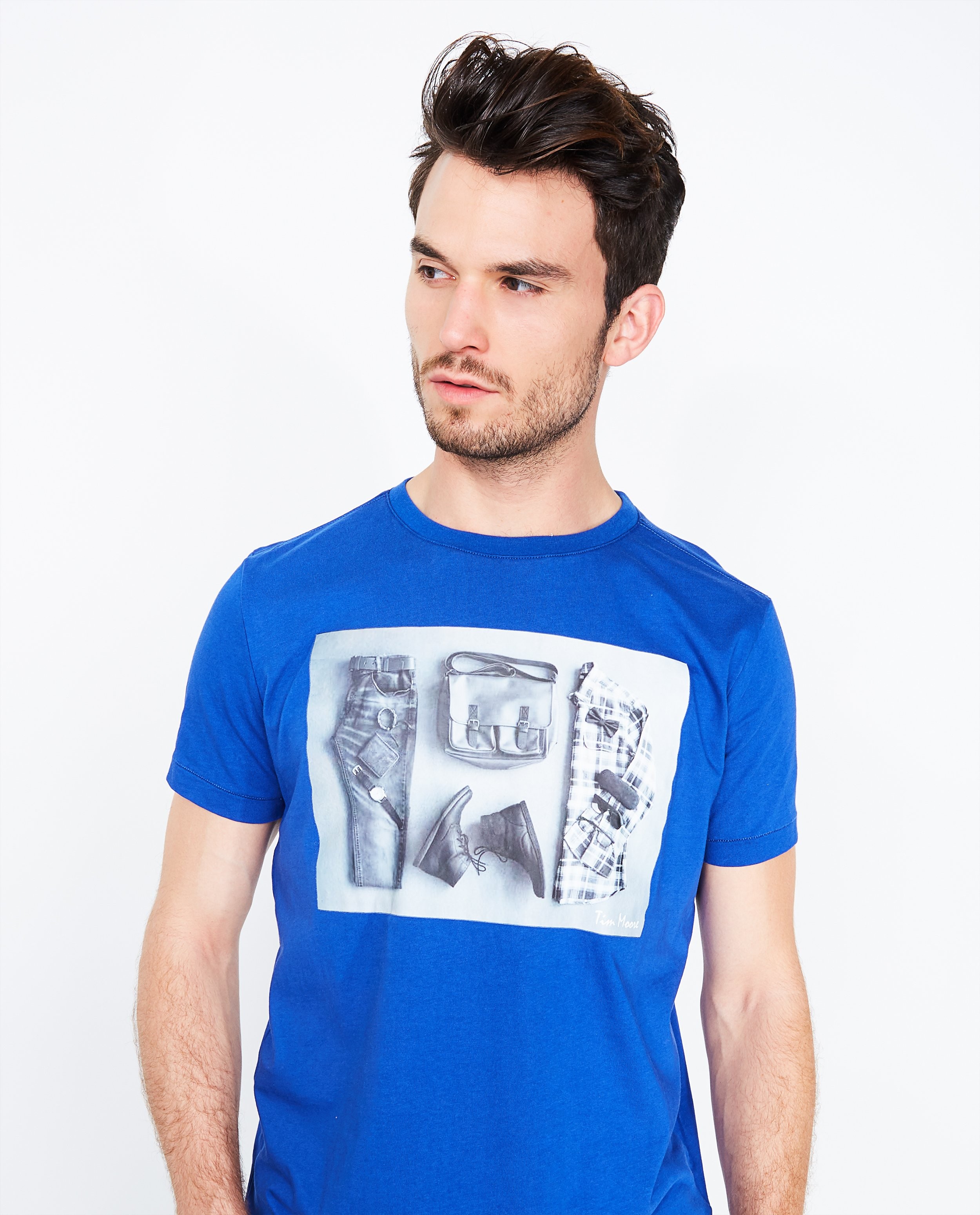 T-shirts - Koningsblauw T-shirt met fotoprint