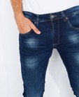 Jeans - Donkerblauwe washed slim jeans