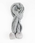 Lurex sjaal met pompons - in grijs - JBC