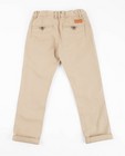 Pantalons - Zandkleurige broek met structuur