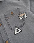 Hemden - Grijs jeanshemd met patches