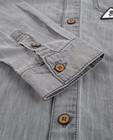 Hemden - Grijs jeanshemd met patches