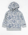 Sweaters - Grijze hoodie met fietsenprint