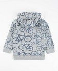 Sweaters - Grijze hoodie met fietsenprint