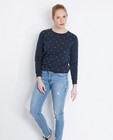 Roomwitte sweater met pailletten - null - JBC
