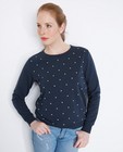 Sweaters - Roomwitte sweater met pailletten
