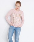 Roomwitte sweater met pailletten - null - JBC