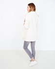 Leren jasjes - Witte mantel met imitatiepels