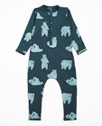 Nachtkleding - Blauwgrijs pyjamapak met berenprint