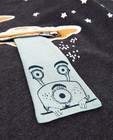 T-shirts - Grijze longsleeve met ruimteprint
