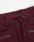 Pantalons - Pantalon molletonné bordeaux