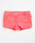 Shorts - Fluo-oranje jeansshort
