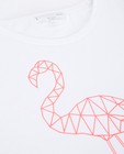 T-shirts - Wit T-shirt met fluoroze print