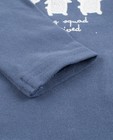 T-shirts - Blauwgrijze longsleeve met print