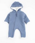 Blauw fluffy pyjamapakje - met imitatiepels - Newborn 50-68