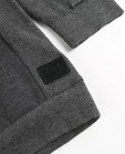 Sweaters - Donkergrijze trui met sjaalkraag