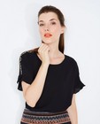 Hemden - Zwarte blouse met pailletten