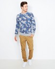Grijze sweater met camouflageprint - null - Quarterback