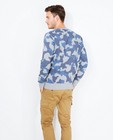 Sweaters - Grijze sweater met camouflageprint
