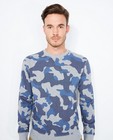 Sweats - Grijze sweater met camouflageprint