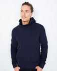 Sweaters - Nachtblauwe hoodie, slim fit
