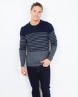 Pulls - Donkerblauw-grijs gestreepte trui