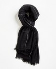 Écharpe noire à carreaux - laine mélangée - JBC