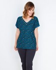 T-shirts - Petrolblauwe blouse