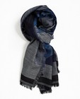 Donkerblauwe sjaal - met strepenpatroon - JBC