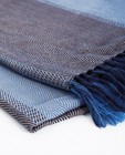 Breigoed - Blauwe sjaal met franjes