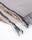 Breigoed - Beige sjaal met franjes