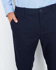 Pantalons - Donkerblauwe chino, fijne structuur