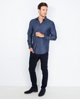 Blauwgrijs jeanshemd met slim fit - null - Iveo