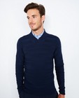 Pulls - Donkerblauwe trui met sjaalkraag
