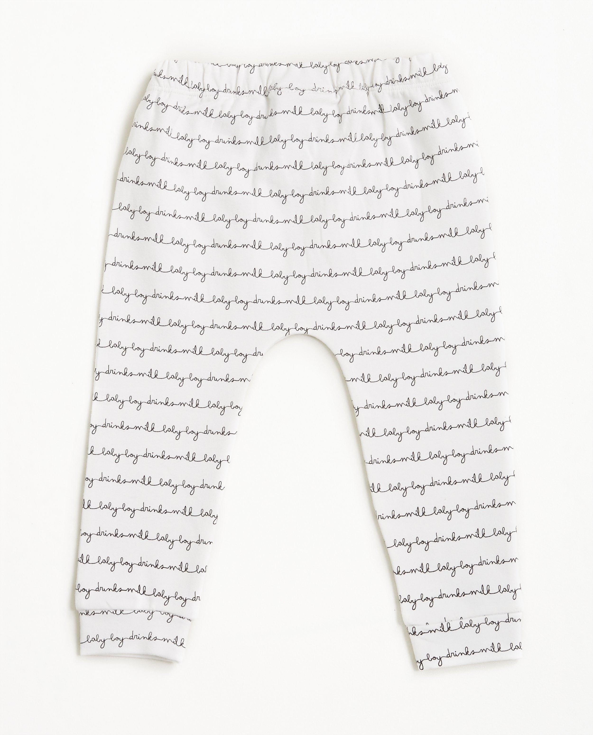 Pantalons - Witte sweatbroek met allover print