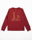 Rode sweater met fluoprint BESTies - null - Besties
